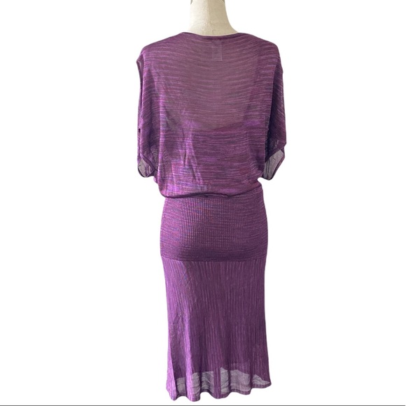 Gorgeous! Italian Designer Production Sample; Purple Slip&Cowl-Neck Dress! EUC! - Picture 4 of 16